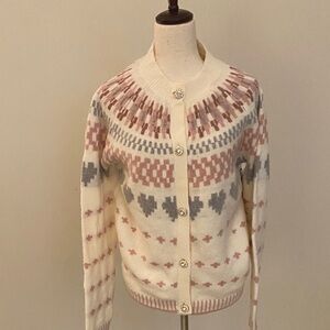 NWT Cream and Pink Coco Bleu Cardigan